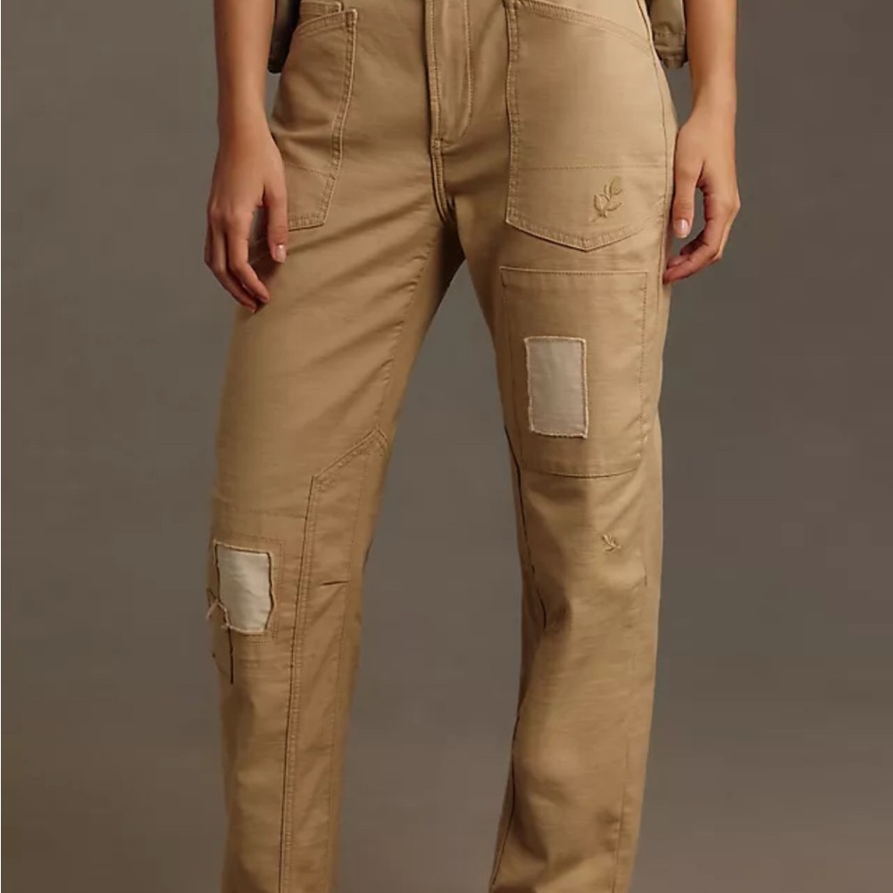 Pilcro Tan High-Waisted Pants